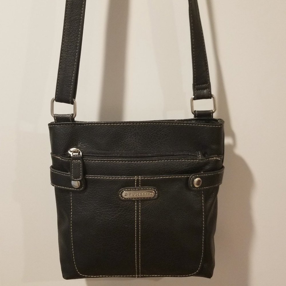 Rosetti Crossbody Bag - Black with Silver Hardware